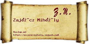 Zajácz Mihály névjegykártya