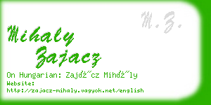 mihaly zajacz business card